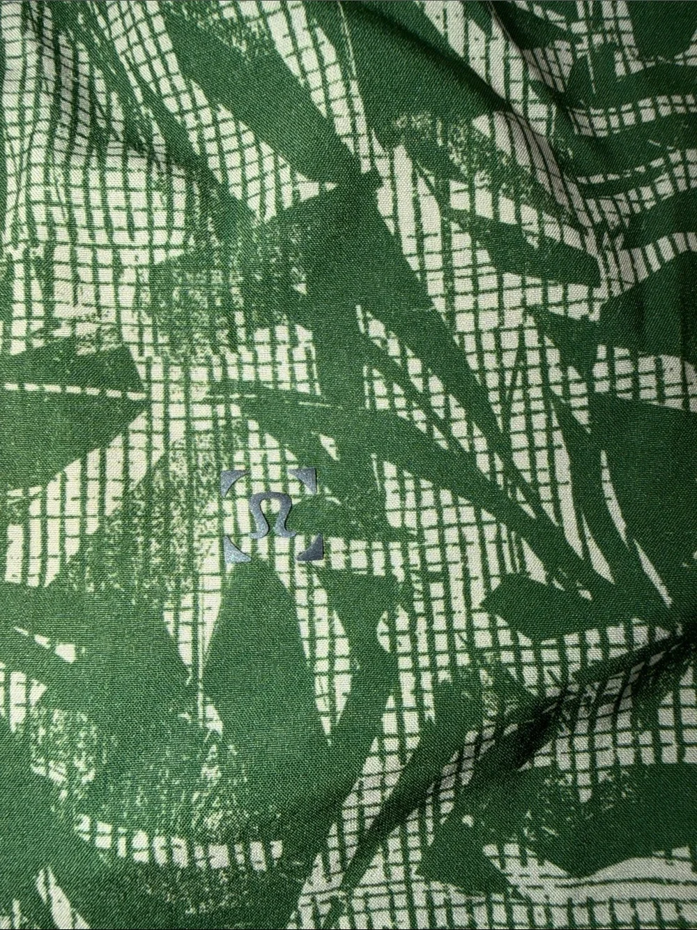 lululemon athletica Green Leaf-Print Workout Shorts